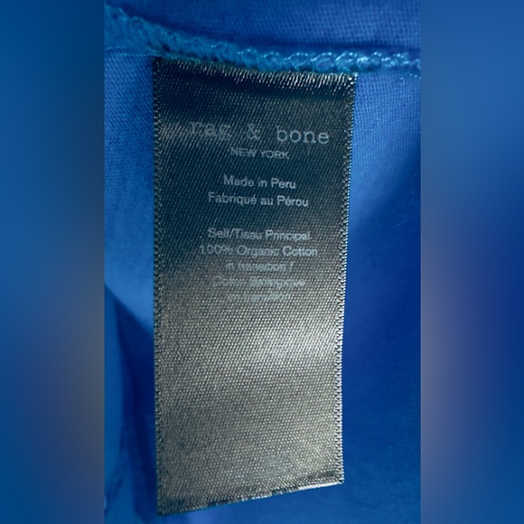 rag & bone - Miles Organic Cotton Pocket T-Shirt Royal Blue-   Small.       NWOT - Picture 7 of 7